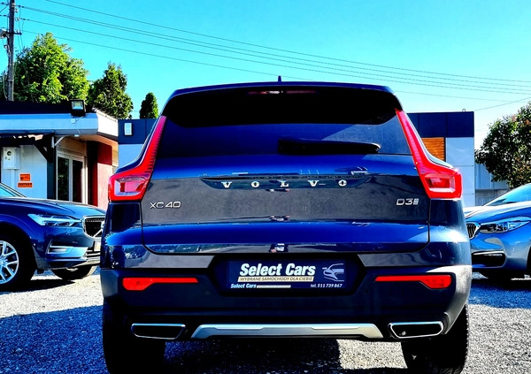 Volvo XC 40 cena 97900 przebieg: 143000, rok produkcji 2019 z Pyzdry małe 631